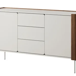 Begrenztes Angebot Kommode mit 3 Schubladen und 2 Türen SUZ Nussbaum