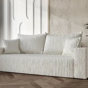 Zertifiziert Modern cordstoff Schlafsofa grau CORDI