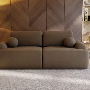 Versand Am Gleichen Tag Modern Schlafsofa Bouclé Braun TEDI