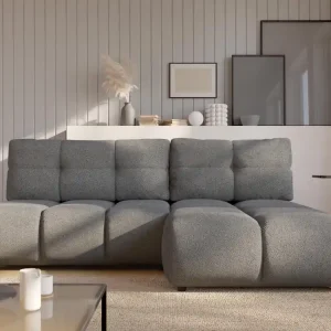 Echt Platzsparende Eckcouch Graphit VETTO