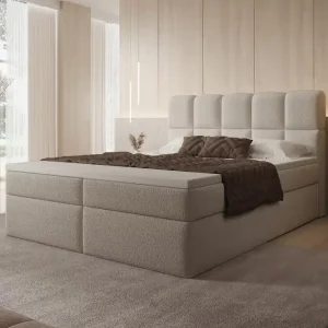 Beliebt Praktisches Bett mit Bettkasten 120x200 Beige PUENTE