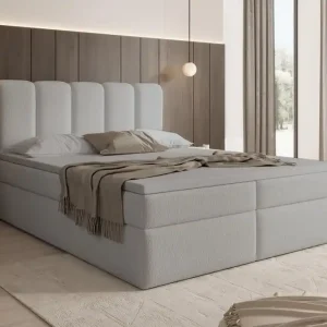 Direktkauf Praktisches Boxspringbett 200x200 Grau BELLO