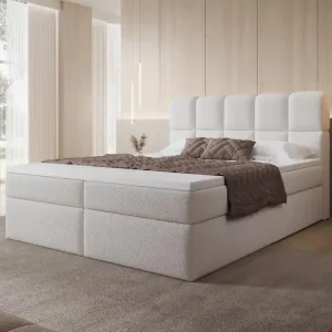 Zertifiziert Schlafkomfort Boxspringbett 140x200 Weiß PUENTE