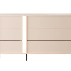 Direkt Vom Hersteller Schubkastenkommode sechs Schubladen led NINA Beige