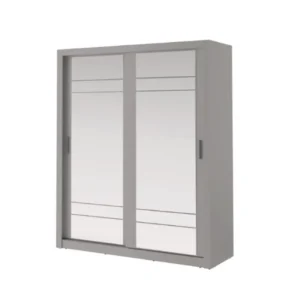 Begrenztes Angebot Schwebetürenschrank mit Spiegel ARTI 08 Grau