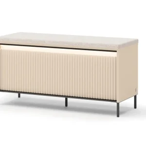 Top-Angebot Sitzbank mit Dekorative LED-Leiste Beige FLORE