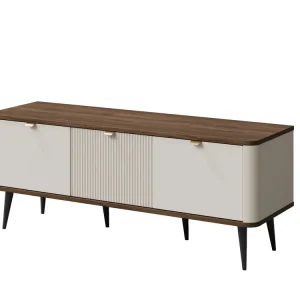 Top-Seller Stilvoller TV-Schrank LILIA Kaschmir + Nussbaum Breite: 130 cm