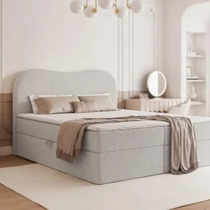 Begrenztes Angebot Teenager Bett für Mädchenzimmer grau 200x200 topper LADY