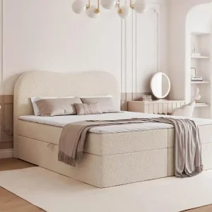 Angebot Teenager Bett für Mädchenzimmer hellbeige 180x200 topper LADY