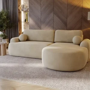 Direkt Vom Hersteller Trendiges Ecksofa L-Form OLIO Hellbeige
