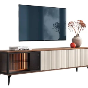 Direkt Vom Hersteller TV-Schrank dreitürig VIVIN mit geriffelte Front