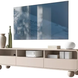 TV-Schrank Lowboard rund180 cm breit Beige ALDOS Sichere Zahlung