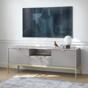 TV-Schrank mit Schublade und 2 Türen NANCYLowboard mit Lamellen Solange Der Vorrat Reicht