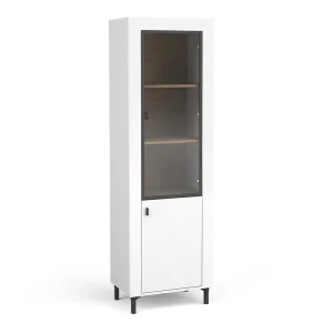 Vitrine mit Glastüren TRENDS Eiche -Whisky/ Weiß Matt Jetzt Bestellen