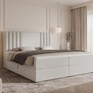 Weiß Elegant Kontinentalbett 180x200 mit topper SARA Versand Am Gleichen Tag