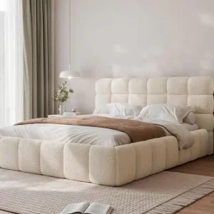 Wolkenbett Bouclé Beige 180x200 Billig