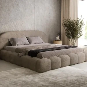 Wolkenbett mit Holzrahmen 120x200 Hellbraun OMBIS Preis Gesenkt