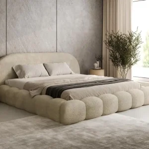 Wolkenbett mit Holzrahmen 160x200 Beige OMBIS Neue Ware