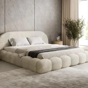 Wolkenbett mit Holzrahmen 200x200 Hellbeige OMBIS Aktuell