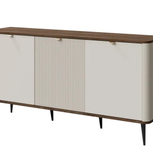 Zeitlose Kommode aus Eiche LILIA Kaschmir + Nussbaum Gratis Versand