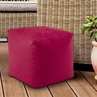 Angebot Sitzwürfel Sitzhocker 45x45x45cm Fußhocker Fußablage Bodenkissen Bamba wasserfest rot