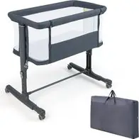 3 in 1 Beistellbett, Reisebett Baby mit Matratze, Babybett & Babywiege & Kinderbett Jetzt Kaufen