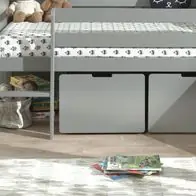 2 Schubkästen auf Rollen Bettschubladen Set Unterbettschublade Stauraum Grau Online Kaufen