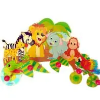 Zimmerdekoration Garderobe Dschungeltiere BxLxH 370x65x260mm NEU Kinderzimmer Bestseller