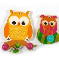 Zimmerdekoration 2er Set Garderobe Eulen klein BxLxH 105x65x120mm NEU Preis Gesenkt