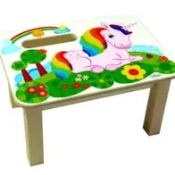 Zertifiziert Zimmerdekoration Fußbank Einhorn BxLxH 330x245x175mm NEU Kinderzimmer