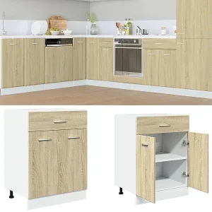 Schubunterschrank Lyon Sonoma-Eiche 60x46x81,5 cm Holzwerkstoff Top-Preis