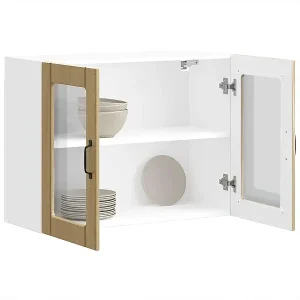 Saisonangebot Küchen-Hängeschrank mit Glastür Lucca Sonoma-Eiche Holzwerkstoff