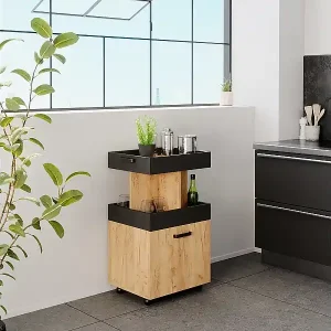 Ablagewagen goldkraft eiche 50x41x88.6 Billig