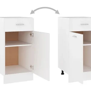 Sale Schubunterschrank Lyon Weiß 40x46x81,5 cm Holzwerkstoff