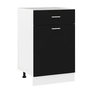 Schubunterschrank Lyon Schwarz 50x46x81,5 cm Holzwerkstoff Knallerangebot