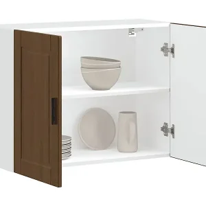 Direkt Vom Hersteller Küchen-Hängeschrank Porto Braun Eichen-Optik Holzwerkstoff