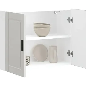 Begrenztes Angebot Küchen-Hängeschrank Porto Hochglanz-Weiß Holzwerkstoff