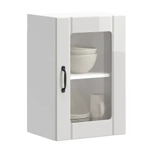 Direkt Vom Hersteller Küchen-Hängeschrank mit Glastür Lucca Hochglanz-Weiß