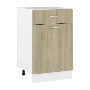 Begrenztes Angebot Schubunterschrank Lyon Sonoma-Eiche 50x46x81,5 cm Holzwerkstoff