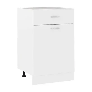 Schubunterschrank Lyon Weiß 50x46x81,5 cm Holzwerkstoff Heißes Angebot