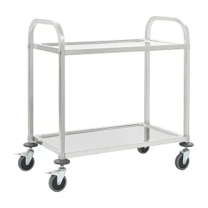 2-Stufiger Servierwagen 96,5 x 55 x 90 cm Edelstahl Saisonangebot