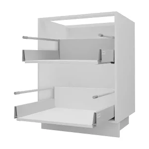 Zertifiziert SCHUBLADENUNTERSCHRANK Brerra D2R/90 Korpus weiß / Front RAL 6025 farngrün Matt 90 / 50 / 82cm