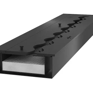 100 cm 4 l Einbau-Bioethanolbrenner-Einsatz aus schwarzem Edelstahl Günstig