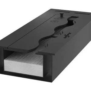 50 cm 1 l Einbau-Bioethanolbrenner-Einsatz aus schwarzem Edelstahl Nur Heute