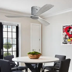 52 Zoll Deckenventilator - 3-Blatt-Deckenventilator mit Fernbedienung - 6 windgeschwindigkeiten - für wohnzimmer und schlafzimmer Jetzt Kaufen