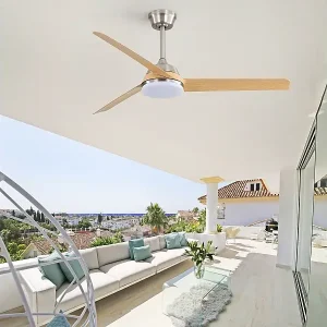 20 Zoll schwarzer Deckenventilator - Deckenventilator mit 7 ABS-Flügeln und Fernbedienung - 6 Geschwindigkeiten - für Landhaus Nur Für Kurze Zeit