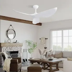 38 Zoll weißer Deckenventilator - 6-Gang-Deckenventilator mit Fernbedienung - für Schlafzimmer und Wohnzimmer Versand Am Gleichen Tag