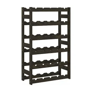 DaisyWeinregal für 30 Flaschen Schwarz Massivholz Kiefer Aktuell