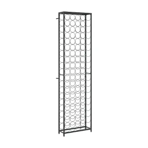 Sonderaktion BusterWeinregal für 95 Flaschen Schwarz 54x18x200 cm Schmiedeeisen