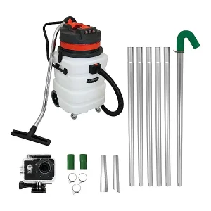 90L Nass- & Trocken Industriestaubsauger mit Dachrinnenstangen und Kamera Preisreduziert